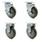 Service Caster 5 Inch Gray Polyurethane Wheel Swivel Top Plate Caster Set with 2 Brake 2 Rigid SCC-20S514-PPUB-TLB-TP2-2-R-2 - alternate 1
